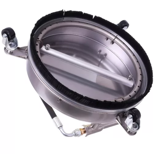 Cap de curățare profesional din oțel inoxidabil T-racer pentru suprafețe pavate cu sistem de absorbție gravitațională a apei, compatibil cu spălătoare de înaltă presiune, 38 cm - 720-1800 l/h, 160-275 bar, cu conexiune de 6,3 mm
