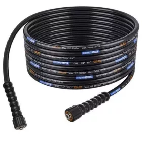   Furtun Hidraulic Flexibil și Neted HydroLine SMOOTH DN6, 10m, Conectori M22 pentru Spălătoare Karcher și Kranzle
