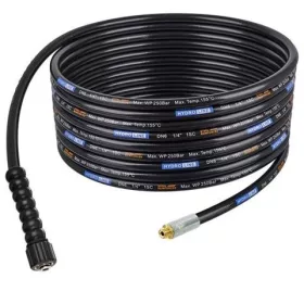   Furtun Hidraulic Super Flexibil 15m DN6 cu Armătură din Oțel - Pentru Curățarea Canalelor