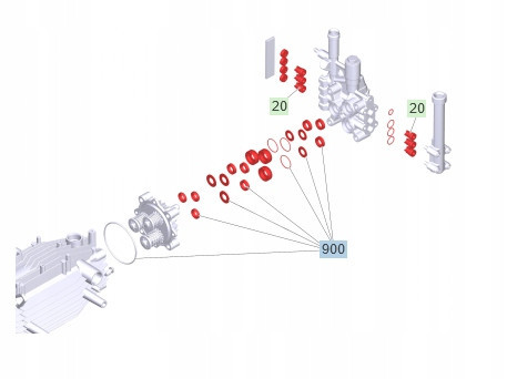 Kit de Reparare Pompa Compatibil Karcher HD și HDS (2.883-997.0) - Complet, Original, Diametru Piston 12 mm