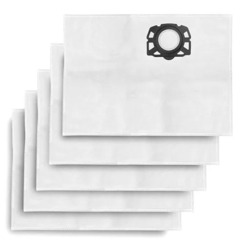 Set 5 Sacii de praf sintetici și filtru lavabil pentru aspiratoare Karcher WD2 PLUS, WD3, SE 4001, SE 4002 - Coduri înlocuitoare: 2.863-314.0 / 6.414-552.0 / 6.959-130.0