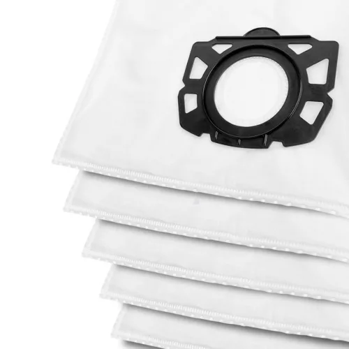 Set 5 Sacii de praf sintetici și filtru lavabil pentru aspiratoare Karcher WD2 PLUS, WD3, SE 4001, SE 4002 - Coduri înlocuitoare: 2.863-314.0 / 6.414-552.0 / 6.959-130.0