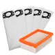 Set 5 Sacii de Praf Sintetici și Filtru de Aer pentru Aspiratoare Karcher WD 4, WD 5, WD 6