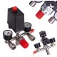Comutator de Presiune cu Reductor pentru Compresor, 230V, Compatibil cu Model PL-230, Diametru de Montare 1/2", Funcționare Automată 6-8 bar, Ajustabil până la 12 bar, Supapă de Siguranță 8,5 bar