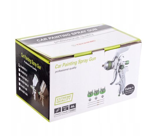 Set Pistol de Vopsit 4 Bucăți cu Duze HVLP 1.4, 1.7, 2.0, 2.5 mm + Rezervor 600ml TC Technic H-601K