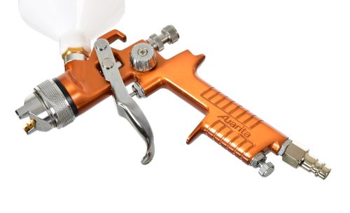 Pistol de Pulverizare Auarita H-827 HVLP Auriu 2.5 mm, Furtun 1/4", Capacitate 600 ml, Material Metalic
