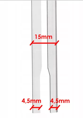 Lama de rezervă pentru cuțit termic, 25 cm, dreaptă, compatibilă cu Technic STY8005, DN-F1354, DN-F1353