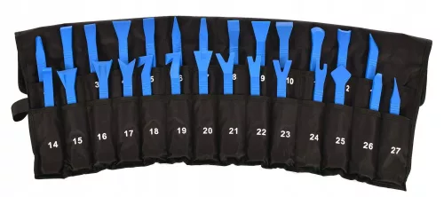 Set Profesional de Leviere și Clești pentru Demontare și Reparații Tapițerie - 27 Piese, Material Plastic Armat cu Fibră de Sticlă