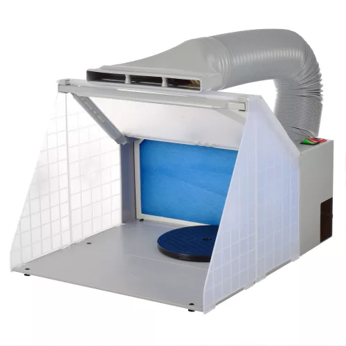Cabină de Pictură Portabilă cu Iluminare LED și Ventilator de Evacuare HS-E420DCLK