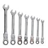 Set de Chei Inelare și Deschise cu Rachetă, 7 Bucăți, 8-19 mm, Oțel Crom-Vanadiu, TC Technic E1612