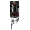 Set de Chei Inelare și Deschise cu Rachetă, 7 Bucăți, 8-19 mm, Oțel Crom-Vanadiu, TC Technic E1612