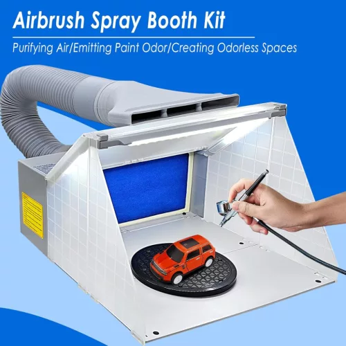 Cabină Portabilă pentru Pictură cu Extractor și Iluminare LED pentru Aerograf TC Technic BD-512A