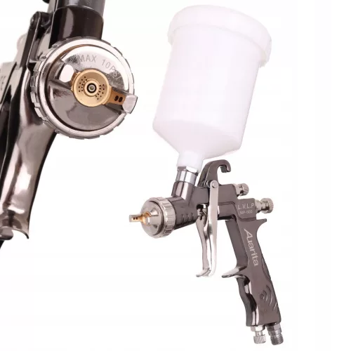 Pistol de vopsit AUARITA MP-500 cu duză de 1,2 mm, pulverizare cu volum redus și presiune joasă, din oțel inoxidabil, pentru lacuri și vopsele pe bază de apă