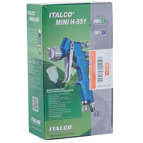Pistol de Vopsit Mini Exclusiv Italco H-951 HVLP, Duza 0,8 mm, Capacitate 250 ml