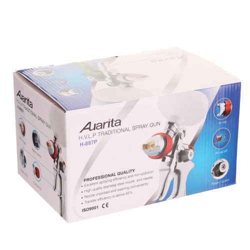 Pistol de Pulverizare Auarita H-887P HVLP 1,4 mm cu Rezervor 600 ml din Oțel Inoxidabil