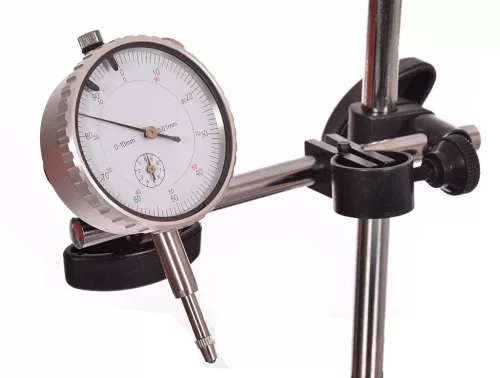 Suport Magnetic cu Indicator de Cadran și Stand, în Valiză de Plastic, TC Technic SK1938S, 0-10mm, Precizie 0,01mm, Diametru Cadran 58mm