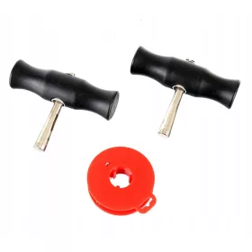   Set Profesional de Tăiere Geamuri Auto TC Technic SK2619 cu Cablu de Oțel și Două Mânere