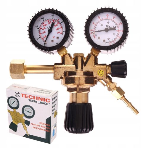 Reductor de Presiune Dioxid de Carbon și Argon TC Technic ZR-39C pentru Sudură cu Tungsten în Gaz Inert, Metal Inert Gaz, Metal Activ Gaz, Migomat și Acvarii