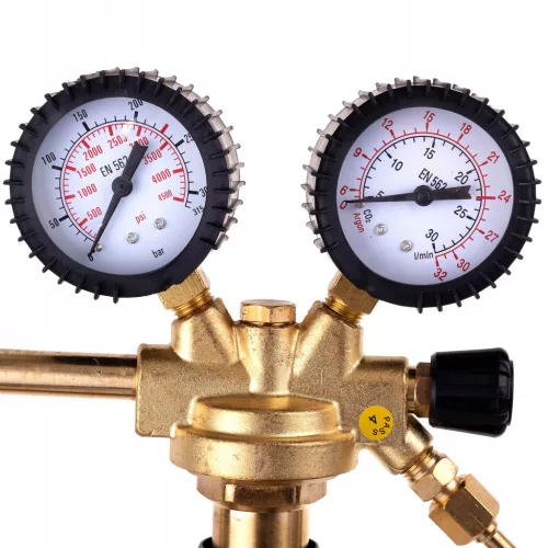 Reductor de Presiune Dioxid de Carbon și Argon TC Technic ZR-39C pentru Sudură cu Tungsten în Gaz Inert, Metal Inert Gaz, Metal Activ Gaz, Migomat și Acvarii