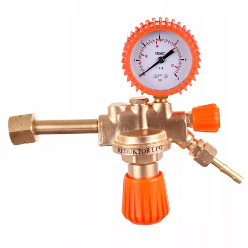 Reductor de Presiune pentru Propan ZR-39 cu Manometru, Compatibil cu Butelii de 11 kg