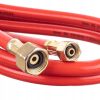 Furtun de Gaz 5m pentru Butelie Mare 11 kg - Compatibil cu Propan și Butan, Presiune Maximă 10 bar, Filet Intern 3/8 "L și W21.8x1/4 "LH