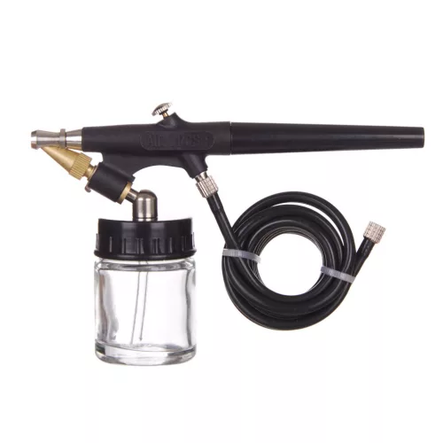 Aerograf Profesional TC Technic ABR-01 cu 2 Rezervoare, Furtun și Duza de 0,8 mm
