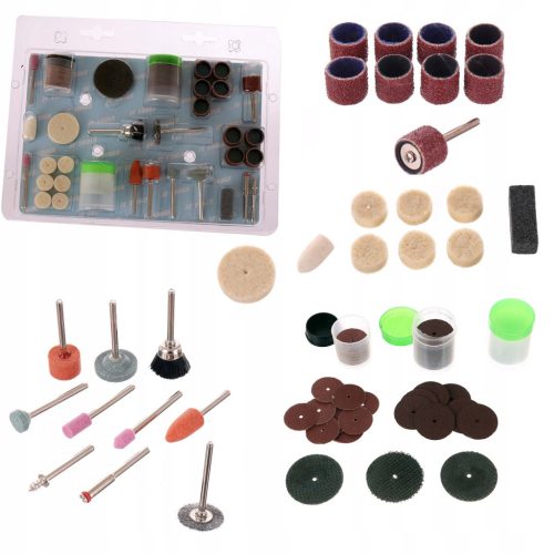 Set de Capete de Șlefuire și Polizare pentru Burghie și Șlefuitoare Pneumatice cu Prindere de 3 mm (105 piese) - TC Technic JC1903