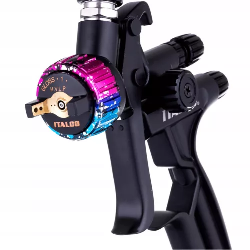 Pistol de Vopsit Profesional Volum Mare Presiune Mică ITALCO GLOSS M1, Duza 1.3 mm, Capacitate 600 ml