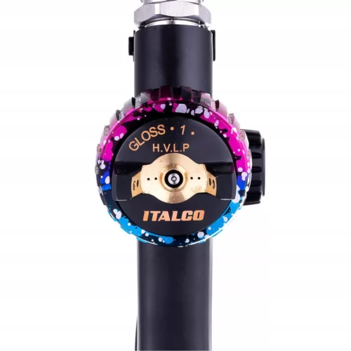 Pistol de Vopsit Profesional Volum Mare Presiune Mică ITALCO GLOSS M1, Duza 1.3 mm, Capacitate 600 ml