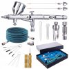 Set Aerograf cu Duze 0,2 mm, 0,3 mm, 0,5 mm și Furtun de 1,8 m