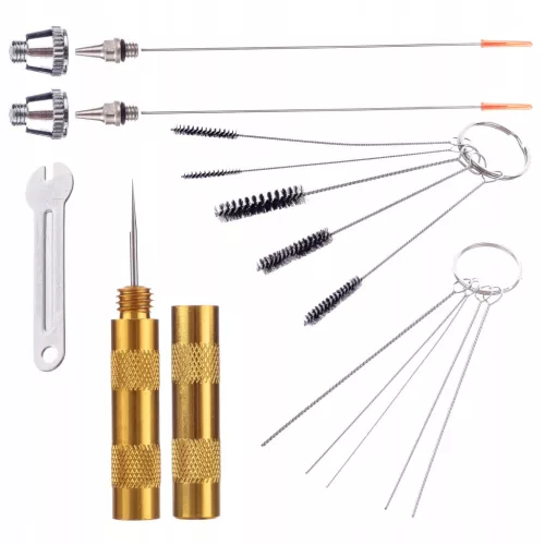 Set Aerograf cu Duze 0,2 mm, 0,3 mm, 0,5 mm și Furtun de 1,8 m