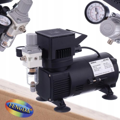 Compresor Profesional FENGDA AG-420 cu 2 Ventilatoare, Reductor și Filtru, 4.5 Bar