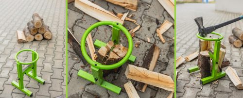 Suport Manual pentru Despicat Lemn pentru Foc TC Technic LS-200A, din Oțel, Compatibil cu Diverse Tipuri de Lemn