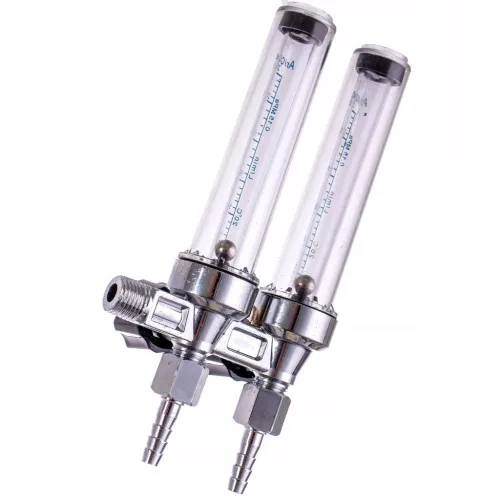 Rotametru Dublu pentru Amestec Argon CO2 Compatibil cu Regulator M14