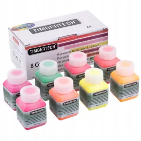   Set de Vopsele Acrilice Fluorescente (30ml x 8 Culori) pentru Aerograf - Timbertech 8FLUORESC30ml