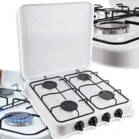   Plită pe gaz portabilă cu 4 arzătoare, 8,8 kW – aprindere piezo