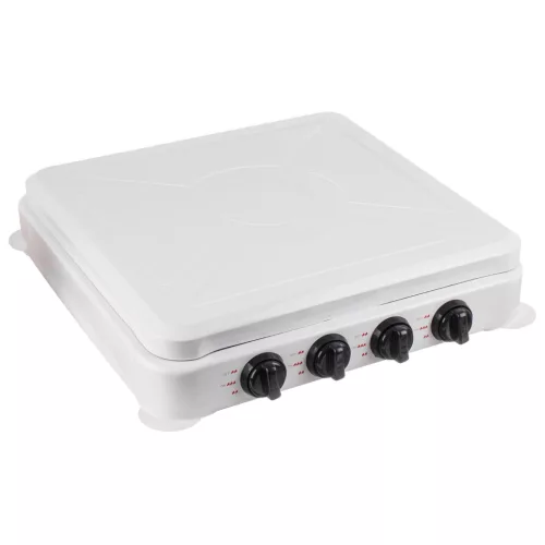 Plită pe gaz portabilă cu 4 arzătoare, 8,8 kW – aprindere piezo