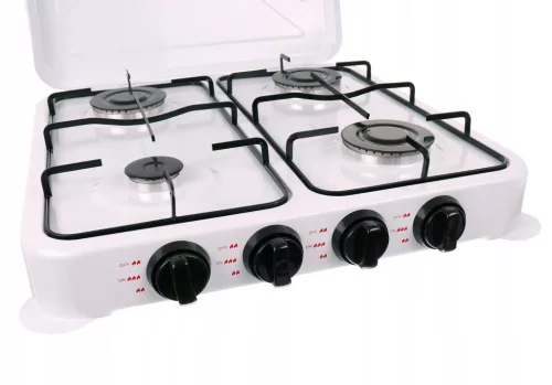 Plită pe gaz portabilă cu 4 arzătoare, 7,7 kW – aprindere piezo