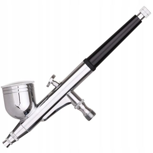 Set Aerograf cu Compresor Auto Stop-Start, Regulator și Manometru, Furtun Inclus, Duză HS-30 0,3mm