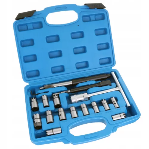 Set de Curățare și Tăiere pentru Scaunul Injectorului, 17 Piese, Model SK1470