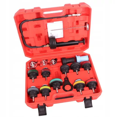 Kit de Testare pentru Scurgeri, Presiune și Temperatură în Sistemele de Răcire, cu Valiză din Plastic TC Technic