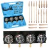 Set de Măsurare a Vidului pentru Sincronizarea Carburatorului TC Technic LT-A1770, cu 4 ceasuri de măsurare și accesorii complete
