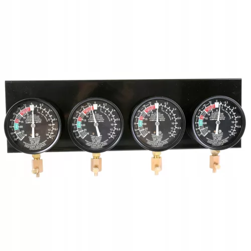 Set de Măsurare a Vidului pentru Sincronizarea Carburatorului TC Technic LT-A1770, cu 4 ceasuri de măsurare și accesorii complete