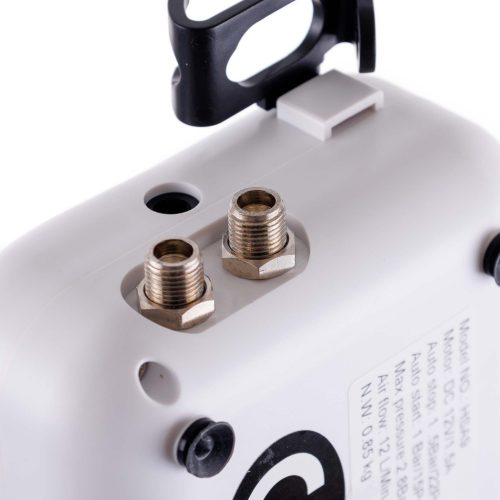 Set Aerograf Profesional TC Technic HS-A9K ALB cu Compresor, Două Pistoale de Vopsit și Furtunuri - Funcție de Oprire Automată și Reglare