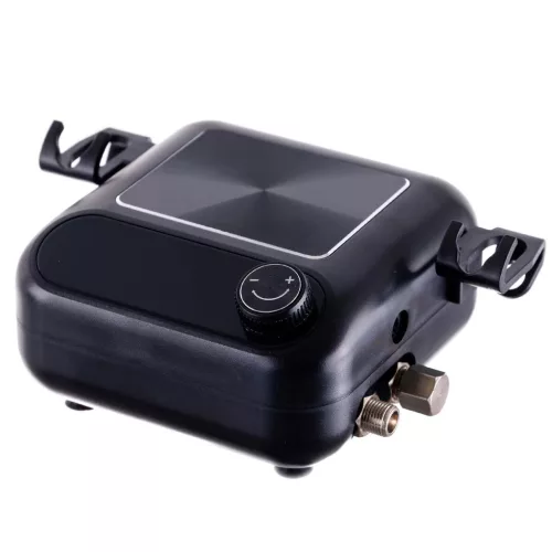 Set Aerograf Profesional TC Technic HS-A9KBLACK cu Compresor, Două Pistoale de Vopsit și Furtunuri - Funcție de Oprire Automată și Reglare