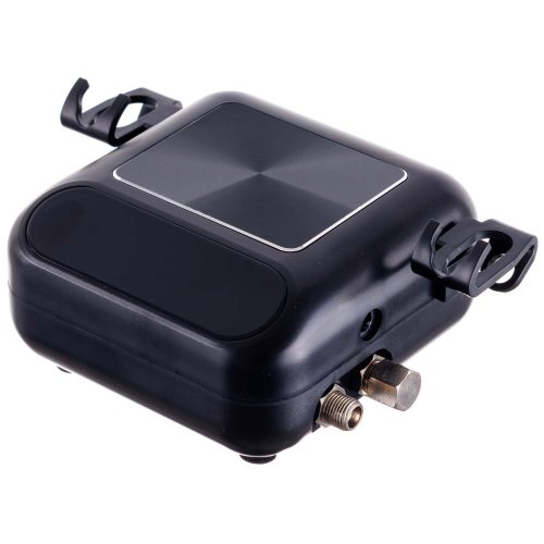 Set Aerograf Profesional cu Compresor, Două Pistoale de Vopsit și Reglaj Digital TC Technic WHS-A10K NEGRU