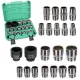 Set de capete pentru cheie tubulară în valiză de plastic, compatibil cu antrenori de 1/2", dimensiuni 8-36 mm, din oțel CrV, TC Technic