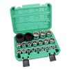 Set de capete pentru cheie tubulară în valiză de plastic, compatibil cu antrenori de 1/2", dimensiuni 8-36 mm, din oțel CrV, TC Technic