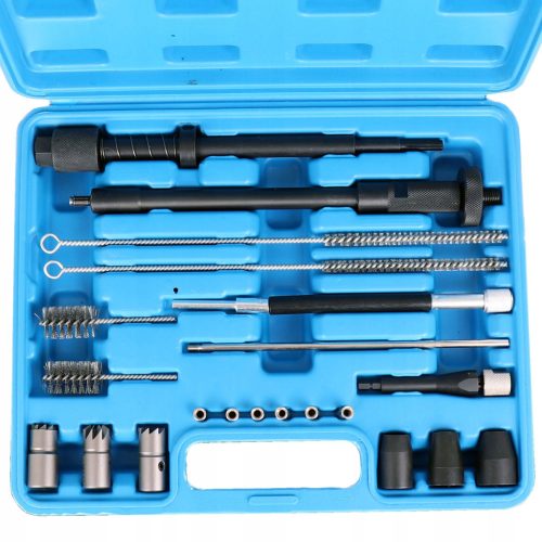 Set de Curățare și Frezare pentru Scaunele Injectoare, 22 Piese, TC Technic, în Valiză de Plastic