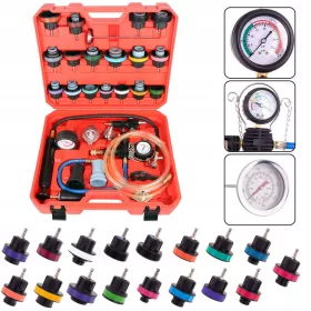   Set Profesional de Măsurare a Etanșeității Sistemelor de Răcire (28 Piese) TC Technic